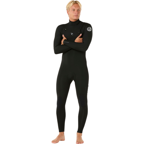 2026 Rip Curl Dawn Patrol 3/2mm Chest Zip Våddragt 16RMFS - Til Mænd Black